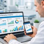 Digital marketing analytics for doctors showing healthcare SEO growth and online patient engagement.