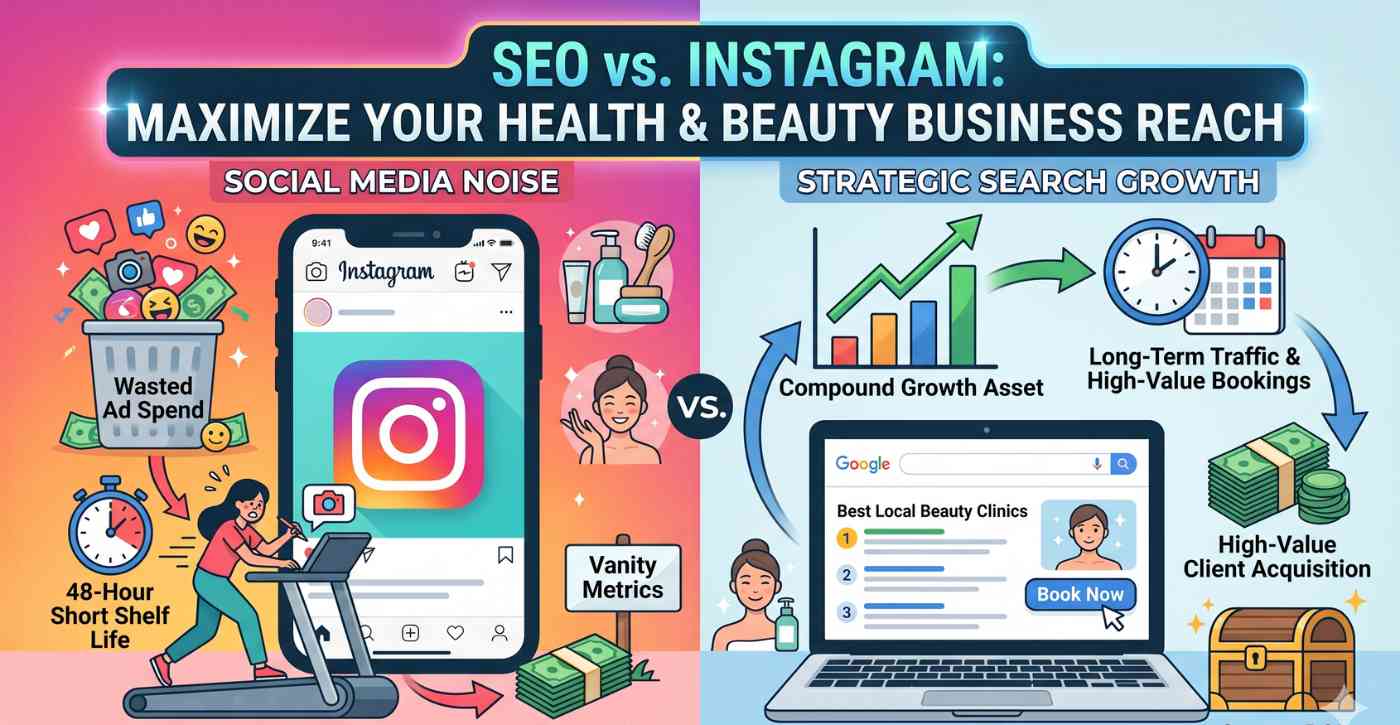 SEO vs. Instagram Why Health & Beauty Clinics Waste Social Media Ad Spend
