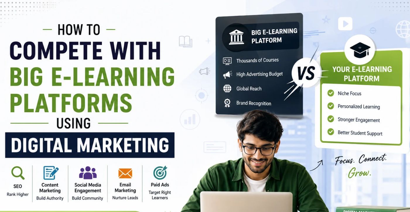 How to Compete with Big E-Learning Platforms Using Digital Marketing